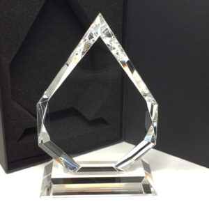 trophée personnalisé en verre