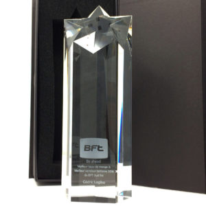 trophée en verre étoilé
