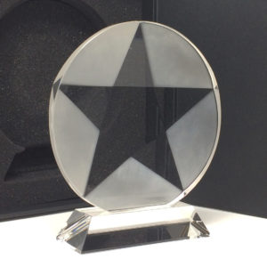 trophée disque avec étoile