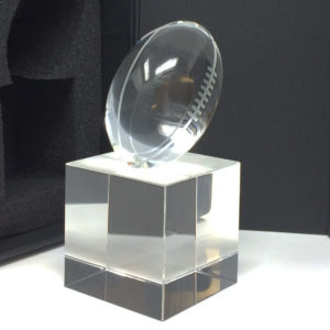 trophée en verre rugby