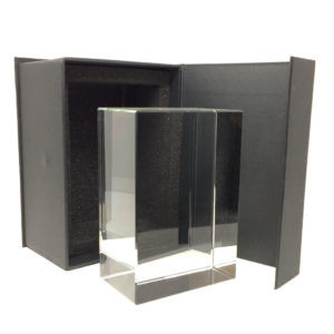 Grand bloc en verre pour gravure promotionnelle