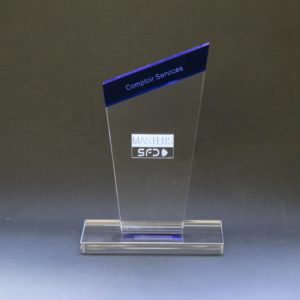 trophée verre bleu