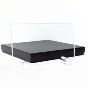 Cadre verre avec pied metal