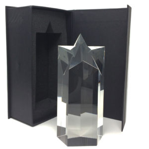 colonne en verre avec étoile