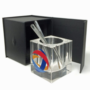 Pot à cryaon en verre a personnaliser avec votre gravure et impression en couleur