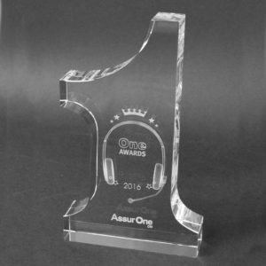 Trophée numéro 1 gravé en 3D