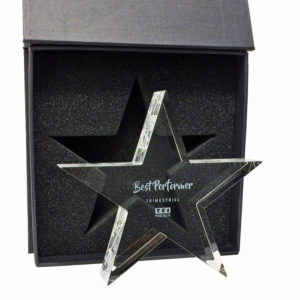 Trophée en forme d'étoile, plusieurs dimensions disponible
