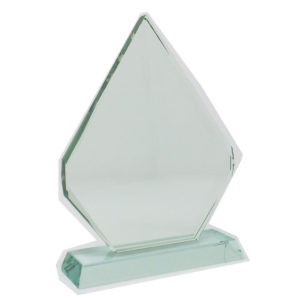 trophée en verre de jade personnalisable