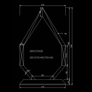 design d'un trophée en verre